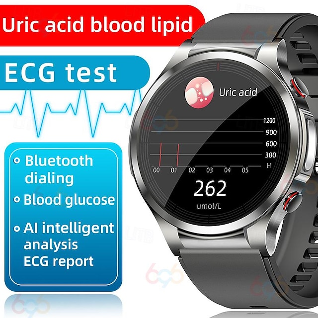  696 W11PRO Okos óra 1.32 hüvelyk Intelligens Watch Bluetooth EKG + PPG Hőmérséklet-figyelés Lépésszámláló Kompatibilis valamivel Android iOS Férfi Kéz nélküli hívások Üzenet emlékeztető IP 67 49
