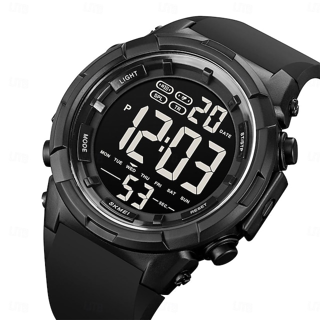  SKMEI Men Digital Watch Outdoor Sports Fashion Wristwatch Luminous Stopwatch Alarm Clock Calendar Silicone Gel Watch