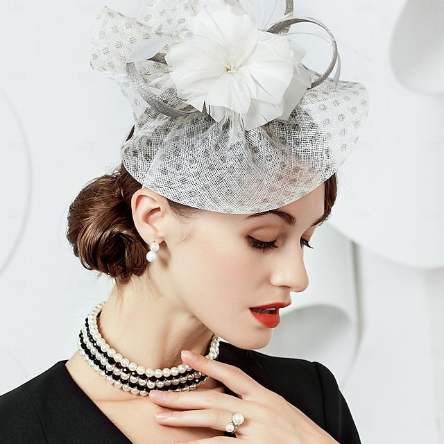  Hats Sinamay Saucer Hat Top Hat Sinamay Hat Wedding Tea Party Elegant Wedding With Feather Lace Side Headpiece Headwear