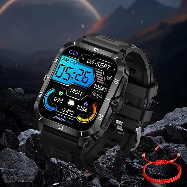  KT71 Smart Watch 1.96 inch Smartur Bluetooth Skridtæller Samtalepåmindelse Aktivitetstracker Kompatibel med Android iOS Dame Herre Lang Standby Handsfree opkald Vandtæt IP 67 40 mm urkasse
