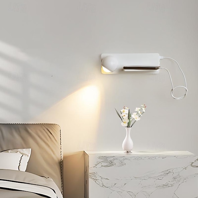  Wall Lamp Indoor Bedroom Study Modern Wireless Charging Acrylic Metal Warm Light 1-Light 28CM 110-120V 220-240V