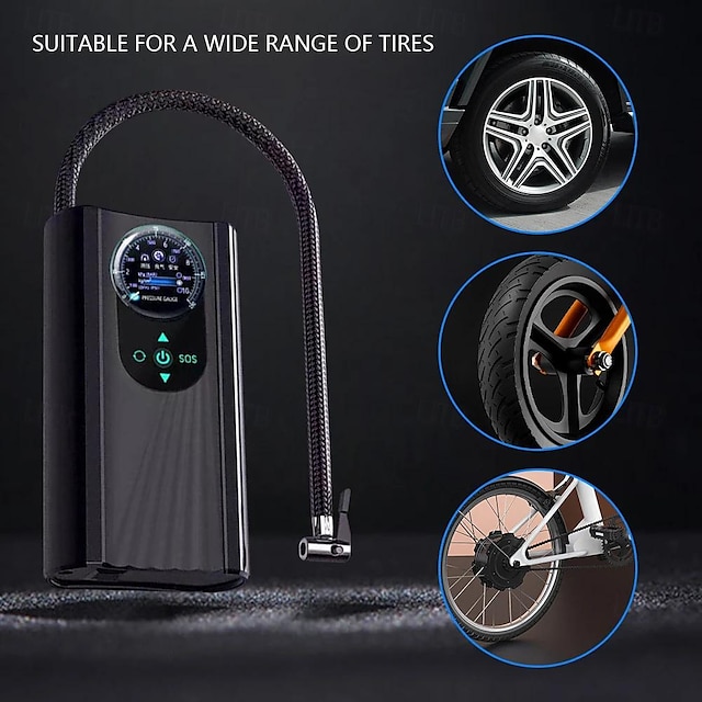  autoband opblaasbare pomp draagbare handheld draadloos opladen digitaal display auto motorfiets elektrische luchtcompressorpomp