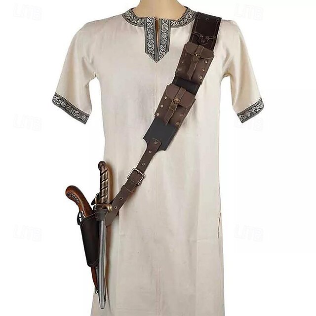  Punk och gotiskt Renässans 1600-talet Cosplay-kostym Slida Svärdshållare Svärdgroda Svärdsbälte Riddare Viking Celtic Knight Ranger Alven Herr Dam Unisex Halloween Prestanda Maskerad LARP Scabbard