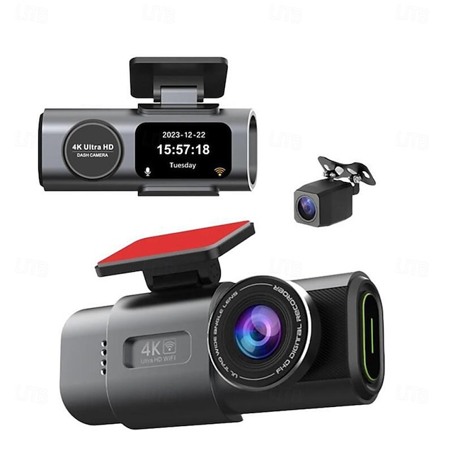  1080p Nový design / Full HD / s zadní kamerou Auto DVR 170 stupňů Široký úhel IPS Dash Cam s WIFI / Noční vidění / Detekce pohybu Ne Záznamník vozu
