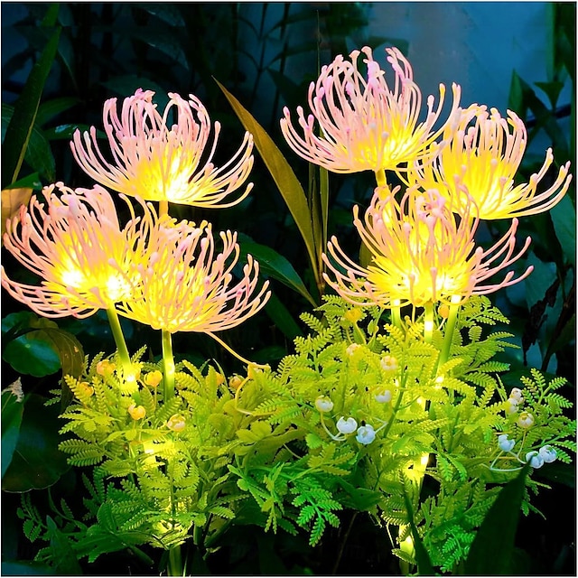  2db napelemes kerti lámpák kültéri vízálló világító virág pázsit lámpák villa park utca udvar sétány táj dekoráció