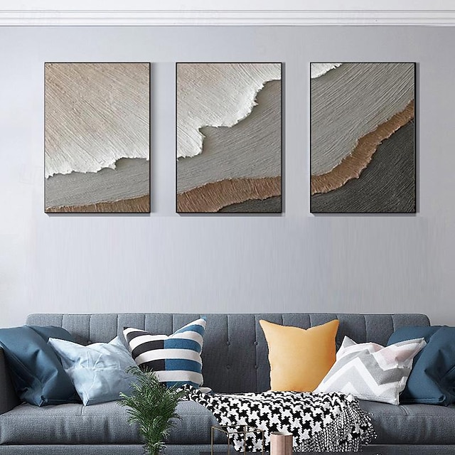  vlna pláž abstraktní textura stěna plakát dekorace domu malba ruční olejomalba umění plátno obývací pokoj závěsný rám obrazu připravený k zavěšení