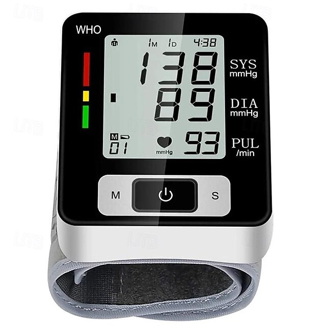  Digital Wrist Automatic Blood Pressure Measuring Monitor Meter Manometer Portable BP Sphygmomanometer Arterial Pressure Machine
