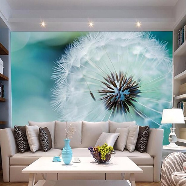  Cool Wallpapers Dandelion Flower Wallpaper Wall Mural Roll Sticker Peel Stick Removable PVC/Vinyl Material Self Adhesive/Adhesive Required Wall Decor for Living Room Kitchen Bathroom
