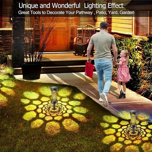  Lumières solaires extérieures de pelouse ip65, lumière de projection étanche, jardin, parc, passerelle, décoration de paysage, 1/4 pièces