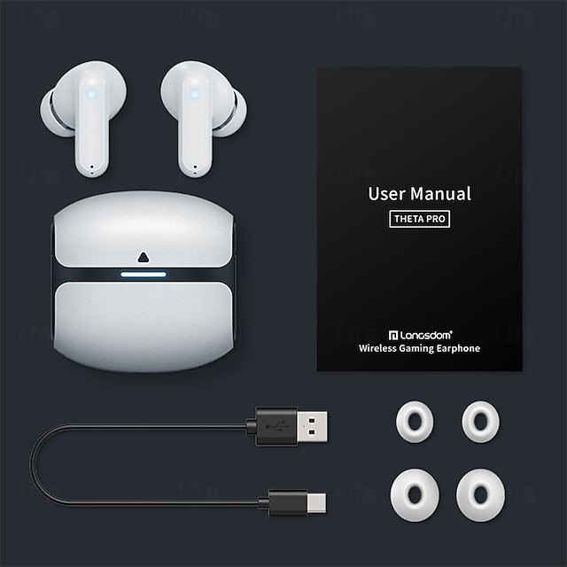  nyt ægte trådløst bluetooth headset med lav latens halv in-ear til Apple Huawei hirse