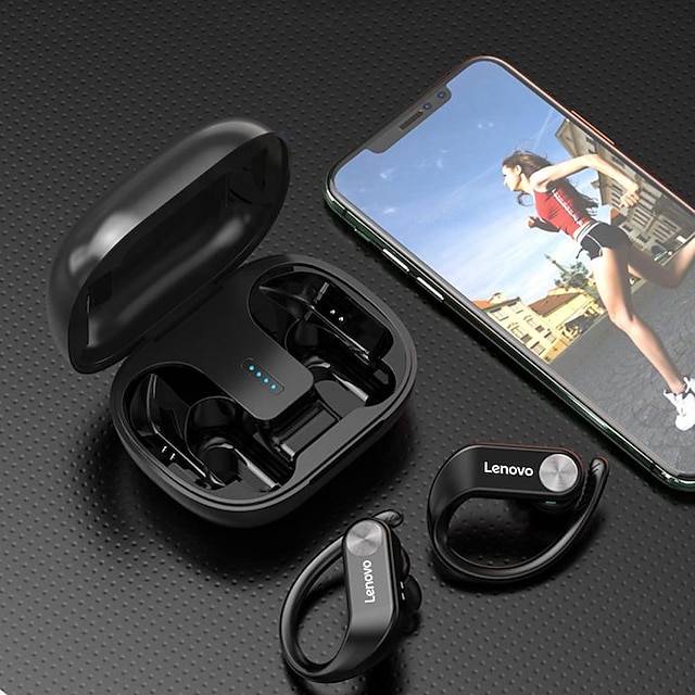  Lenovo LP7 True Wireless Headphones TWS Earbuds Ear Clip Bluetooth5.0 Stereo with Charging Box Built-in Mic for Apple Samsung Huawei Xiaomi MI  Fitness Running Everyday Use Mobile Phone