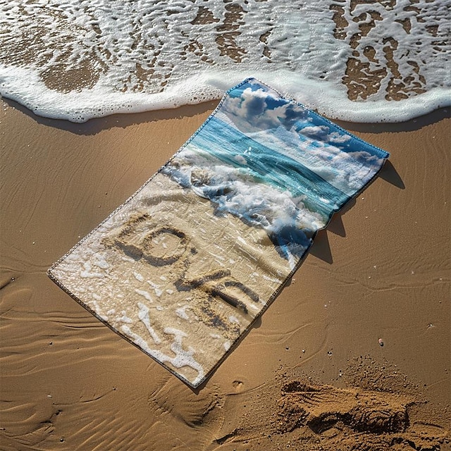  toalha de praia cobertores confortáveis amor mar série toalha de banho grande padrão de impressão 3d toalha de banho toalha de praia cobertor clássico 100% micro fibra