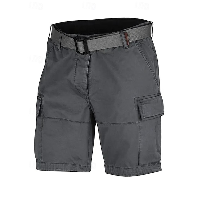  Men's Cargo Shorts Shorts Multi Pocket Plain Wearable Short Casual Daily Holiday Cotton Blend Fashion Classic Fuchsia Gray