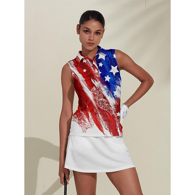 Hyper-prep USA 1776 Women's Polo Top UPF50+