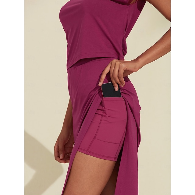  ensemble jupe 2 pièces taille haute en tencel