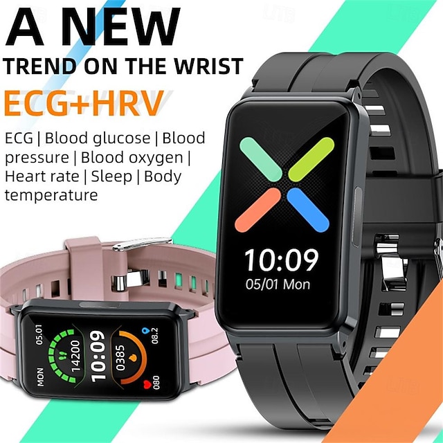  Ep01 relógio inteligente frequência cardíaca temperatura corporal monitoramento ecg pulseira inteligente relógio esportivo