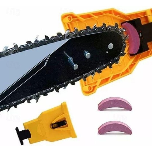  Chainsaw Teeth Sharpener, Universal Chain Saw Blade Sharpener, Fast Working Chainsaw Sharpening Tool, Portable Chain Saw Sharpener Kit for 12