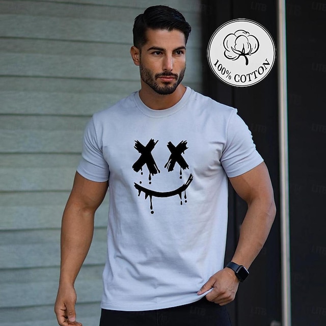  camiseta gráfica masculina preto branco azul camiseta top 100% algodão camisa clássica da moda manga curta confortável camiseta férias de rua roupas de grife de moda de verão