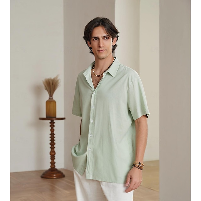  camicie da uomo estate camicia casual camicie a maniche corte top camicetta tee