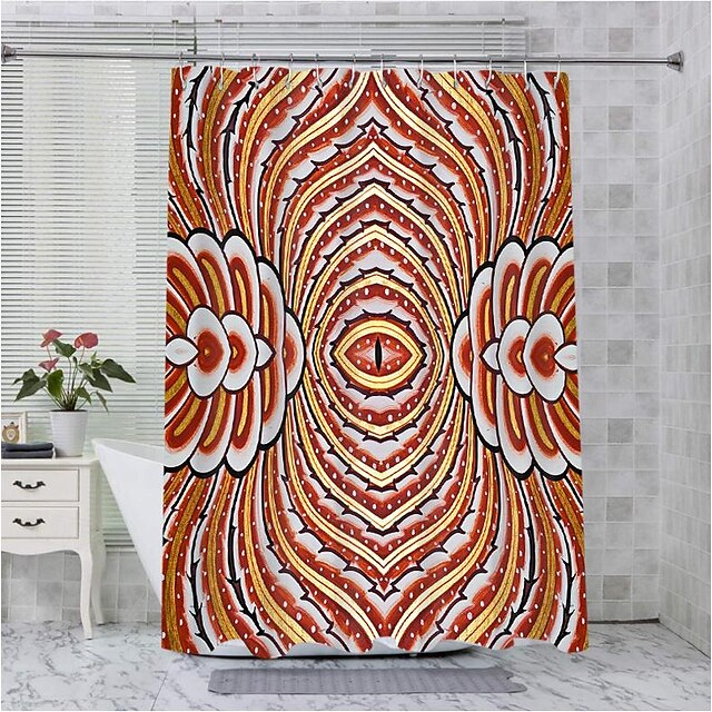  εθνικού στυλ κουρτίνα μπάνιου με γάντζους για μπάνιο ταϊλανδέζικο στυλ κουρτίνα μπάνιου αμπάρι πόρτα διακόσμηση μπάνιου πολυεστερικό αδιάβροχο 12 πακέτο πλαστικοί γάντζοι