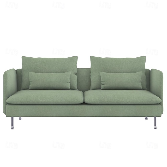  3 Zits Sofahoes Effen Kleur Gequilt 100% Katoen Slipcovers Futonhoes met Armleuningen