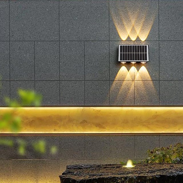  Led Wall Lamp，Exterior Metal Acrylic Landscape Spotlights, Decorative Wall Lights, Outdoor Courtyard Wall Lights, Suitable For Villas And Gardens,Warm White