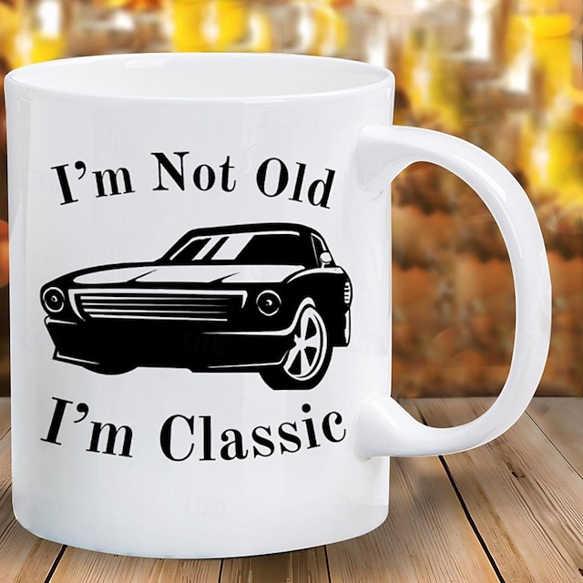  Я не стар, я классическая подарочная кружка на пенсию, кружка для пенсионеров, старший папа, дедушка, дедушка, подарки на день рождения для автолюбителя, керамическая чашка