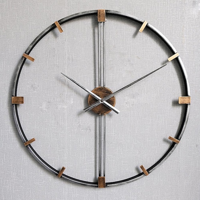  nástěnné hodiny umění velké moderní nástěnné hodiny velké dekorace umělecké nástěnné hodiny kancelářská výzdoba minimalistický černý kov do kuchyně ložnice černá 60cm