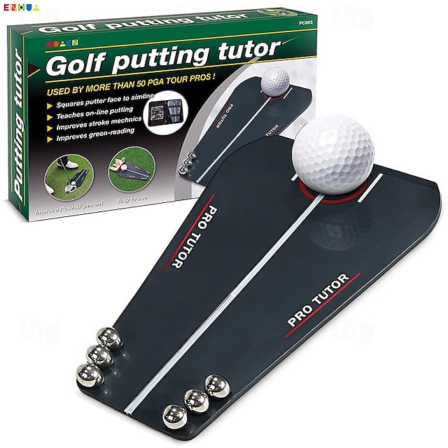  golfputter-tutor golfputting-trainer golfputter-corrector met gratis tas met ritssluiting voor beginners, professionals, kinderen en volwassenen