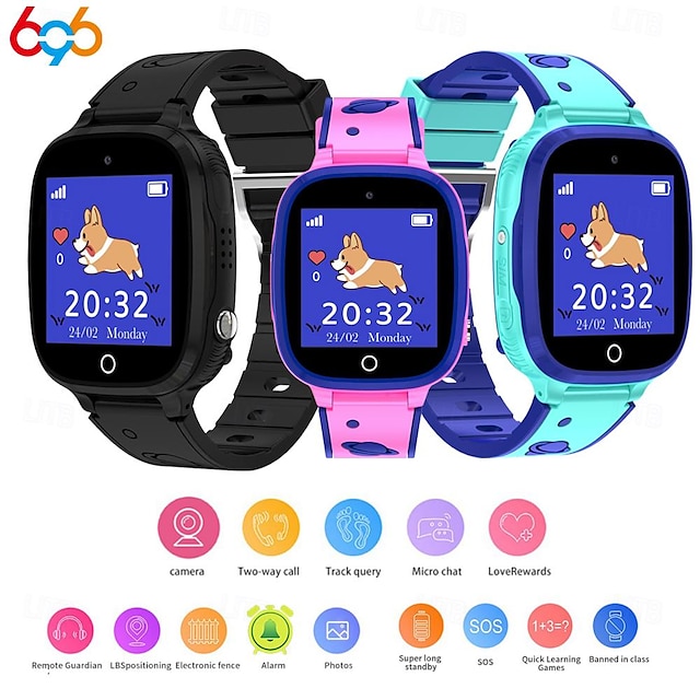  696 D006 Smart Watch 1.44 inch Kids Smartwatch Phone 2G Pedometer Call Reminder Compatible with Android iOS Kid's Hands-Free Calls with Camera Message Reminder IP 67 44mm Watch Case