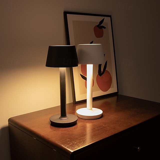  Алюминиевая настольная лампа с бесступенчатым затемнением типа C, перезаряжаемая лампа для внутреннего и наружного освещения спальни, столовой, ресторана