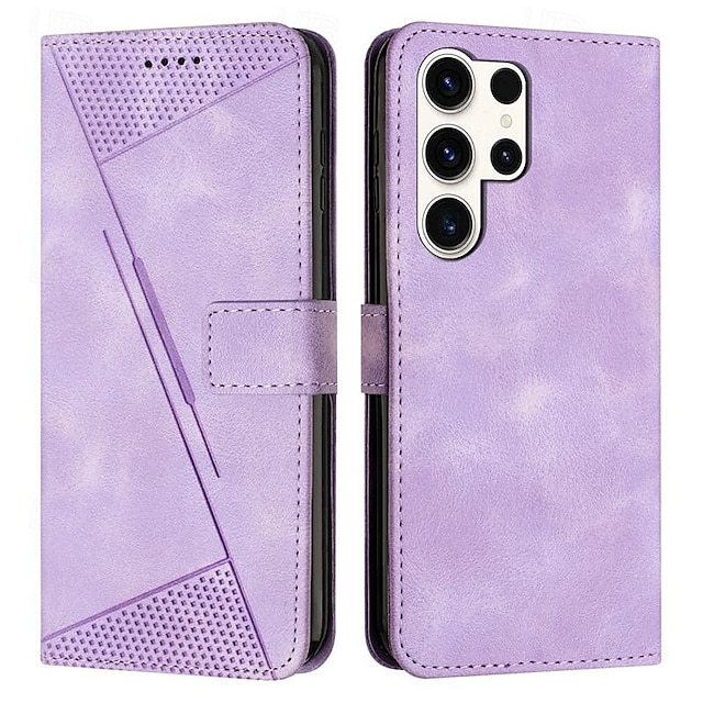  Phone Case For Samsung Galaxy S24 S23 S22 S21 Ultra Plus A54 A34 A14 Note 20 10 Wallet Case Magnetic with Wrist Strap Kickstand Geometric Pattern TPU PU Leather