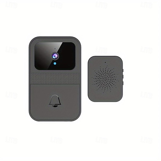  1 pz telecamera di sicurezza intelligente per campanello domestico wireless 2.4g-wifi videocitofono visione notturna a infrarossi videochiamata remota acquisizione foto dei visitatori dispositivo