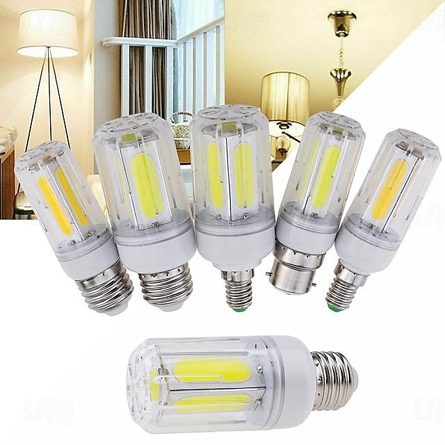 COB LED Corn Bulb E27 E14 LED Light Bulb 8W 85-265V 3000K Warm White/6000K White Non-Dimmable for Bedroom Home Office