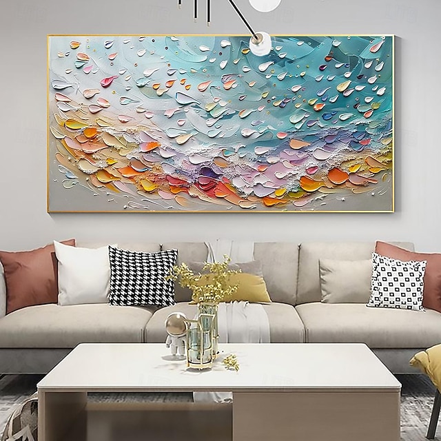 Handmade sea wave Oil Painting Hand Painted pattle knife painting ...