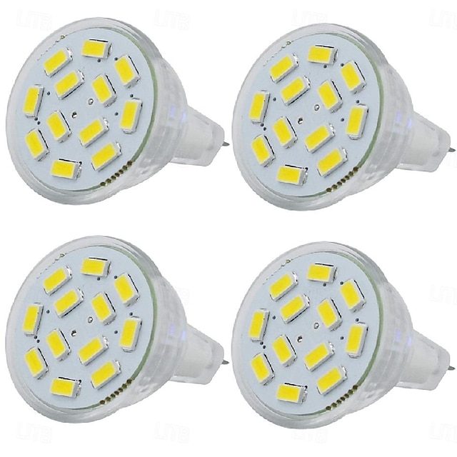  Lâmpada led 3w mr11 gu4 300lm 3000k 6000k ac/dc12-24v lâmpada de baixa tensão para iluminação de pista de paisagem externa não regulável (4 peças)