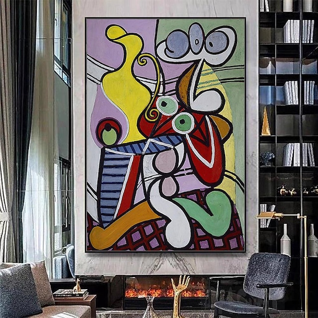  Mintura Handmade Pablo Picasso Famous Oil Paintings On Canvas Home Decoration Modern Wall Art Abstract Portrait Picture For Home Decor Rolled Frameless Unstretched Painting