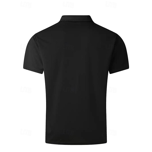 Men's Polo Shirt Golf Shirt Casual Daily Turndown Quarter Zip Short Sleeve