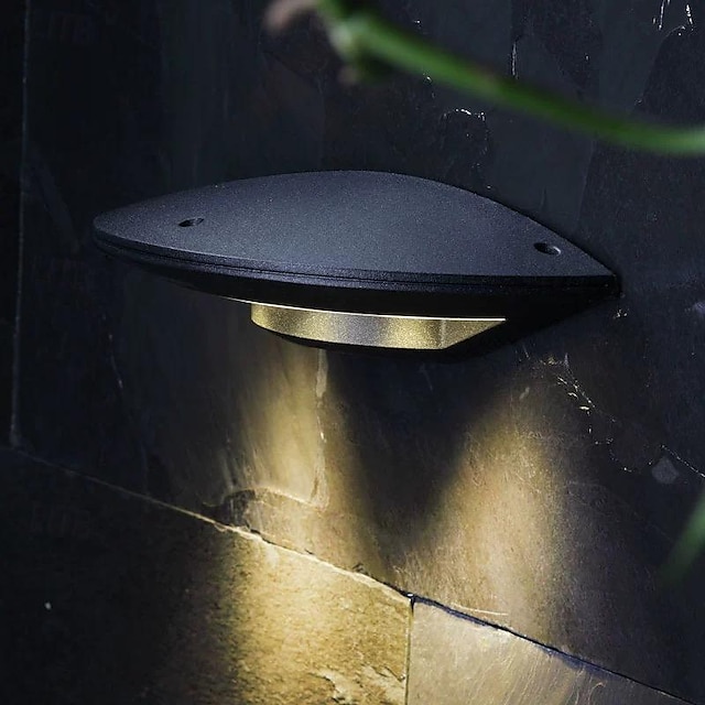  lampada da parete per esterno semicircolare acrilico metallo semplice creativo luce calda impermeabile ip65 1 luce 110-120v 220-240v