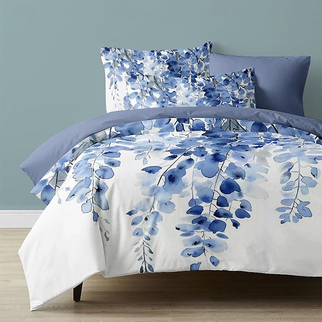  Floral Tropical Series Duvet Cover 3-Piece Set 100% Cotton or Polyester Perfect for Mother's Day Gift Super Soft Skin Friendly Long Lasting