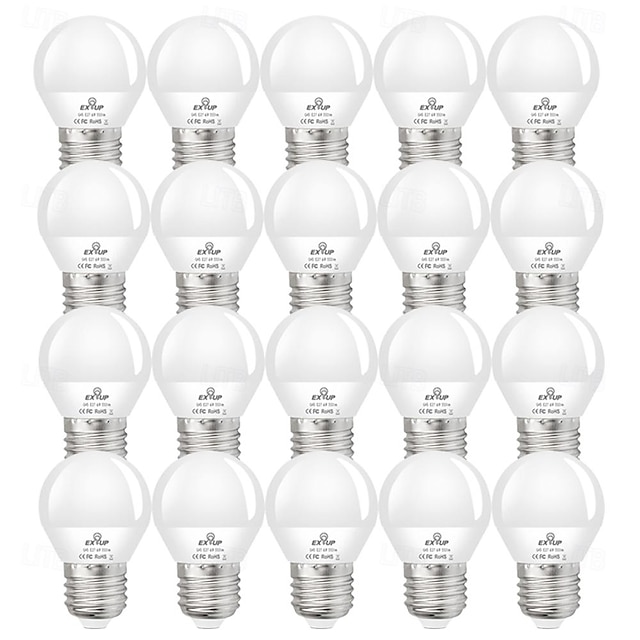  20 peças lâmpadas globo de led 6w 550lm e14 g45 20 contas de led smd 2835 branco quente branco frio branco natural 220-240v