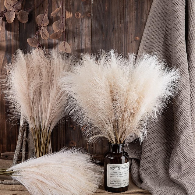  10 pezzi ins wind muyu reed pampas simulazione fiore decorazione domestica fiore artificiale per matrimonio transfrontaliero