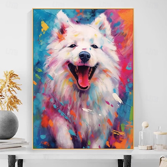  mintura ručně vyráběné abstraktní pes zvíře olejomalby na plátně nástěnné umělecké dekorace moderní obraz pro domácí dekoraci válcovaný bezrámový nenatažený obraz