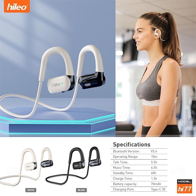  696 HI77 Bone Conduction Headphone Ear Hook Bluetooth 5.3 Noise cancellation for Apple Samsung Huawei Xiaomi MI  Running Everyday Use Traveling Office Business Travel Entertainment Car Motorcycle