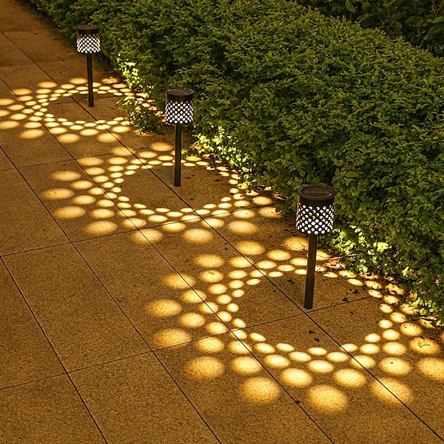  2 قطعة من مصابيح الحديقة الشمسية الخارجية المقاومة للماء للحديقة، فيلا فناء ممشى حديقة التخييم، جو الحفلات، ديكور المناظر الطبيعية