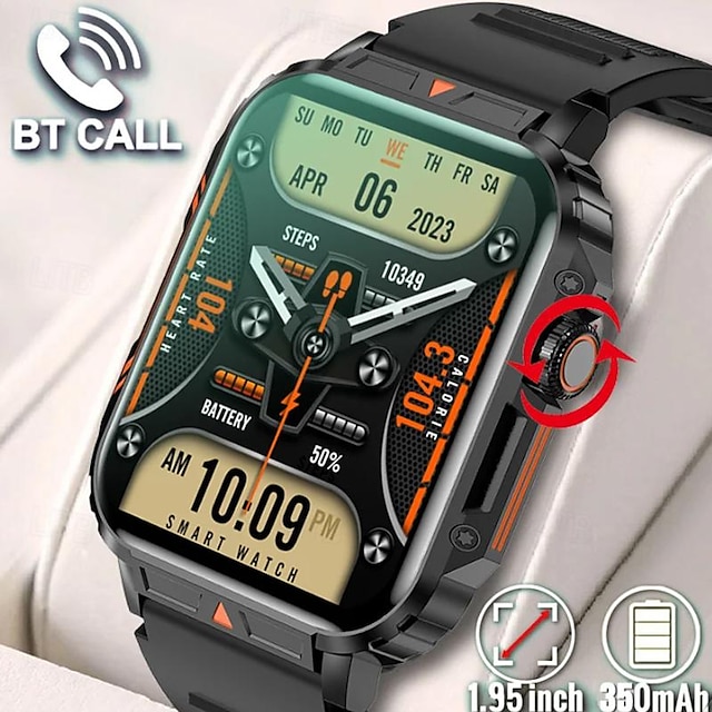  iMosi L81 Умные часы 1.95 дюймовый Смарт Часы Bluetooth Педометр Напоминание о звонке Датчик для отслеживания сна Совместим с Android iOS Женский Мужчины