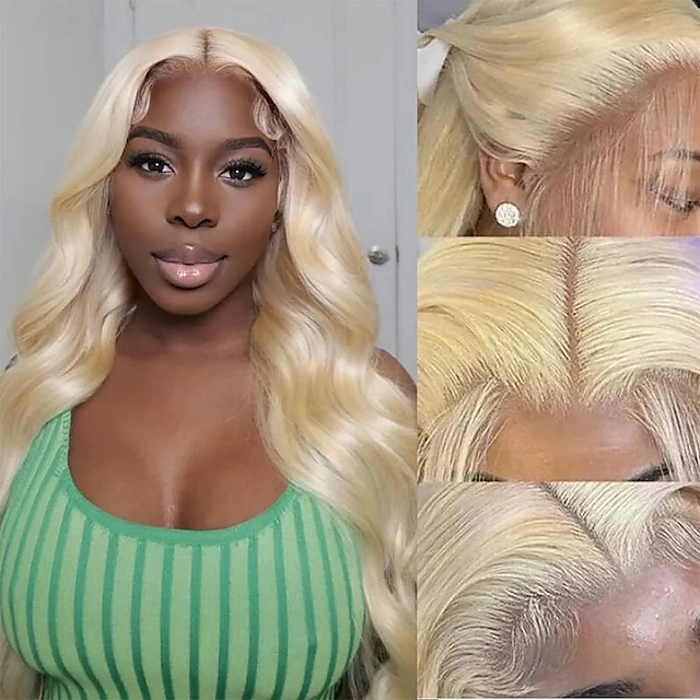  613# Body Wave Lace Front Human Hair Wigs For Women Honey Blonde 13*4 Hd Lace Frontal  Hair Wig 8-30 Inch