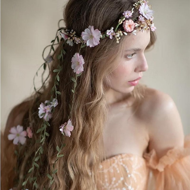  Floral Princess Headpiece Accessories Head Jewelry Elven Women's Leaf Floral Halloween Party / Evening Headwear