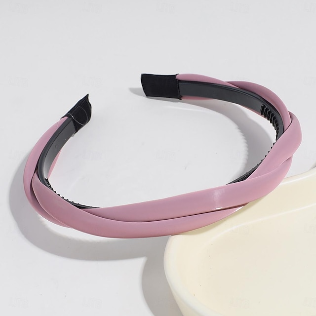  1pc trançado headbands para mulheres meninas de couro fino hairbands para o cabelo feminino moda antiderrapante cabeça banda cores sólidas acessórios para o cabelo