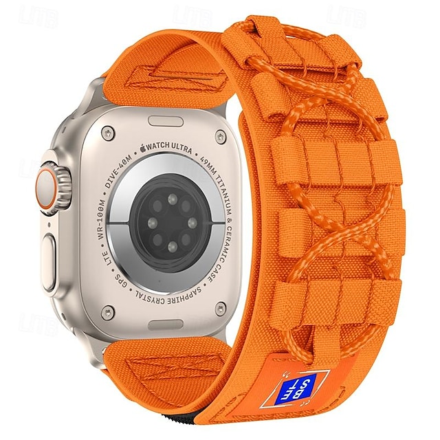  Bracelet Sport Compatible avec Bracelet Apple Watch 38mm 40mm 41mm 42mm 44mm 45mm 49mm Multicouche Élastique Robuste Nylon Bracelet de remplacement pour iwatch Ultra 2 Series 9 8 7 SE 6 5 4 3 2 1